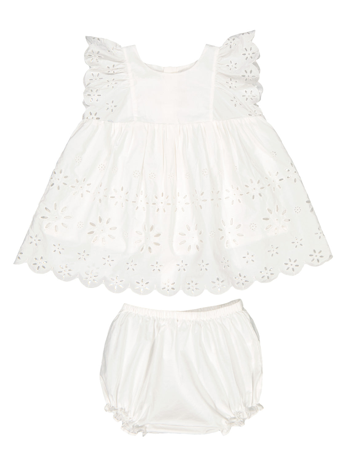 Bonpoint Kids dress Lulu White in White 6902804942-1.jpg | NICKIS.com