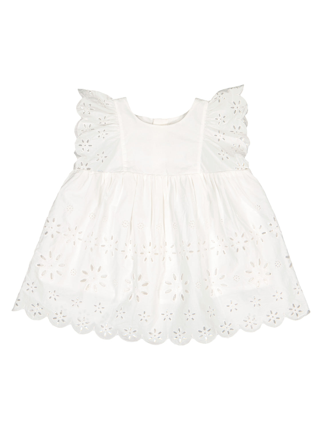 Bonpoint Kids dress Lulu White in White 6902804942-4.jpg | NICKIS.com