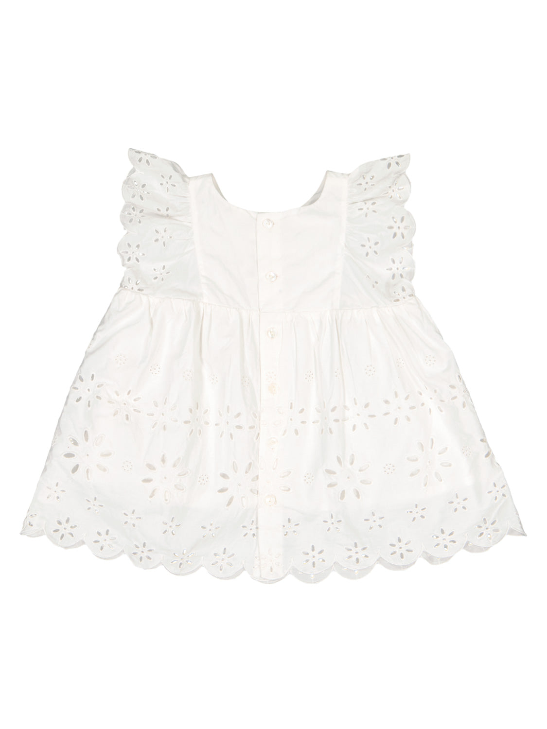 Bonpoint Kids dress Lulu White in White 6902804942-5.jpg | NICKIS.com