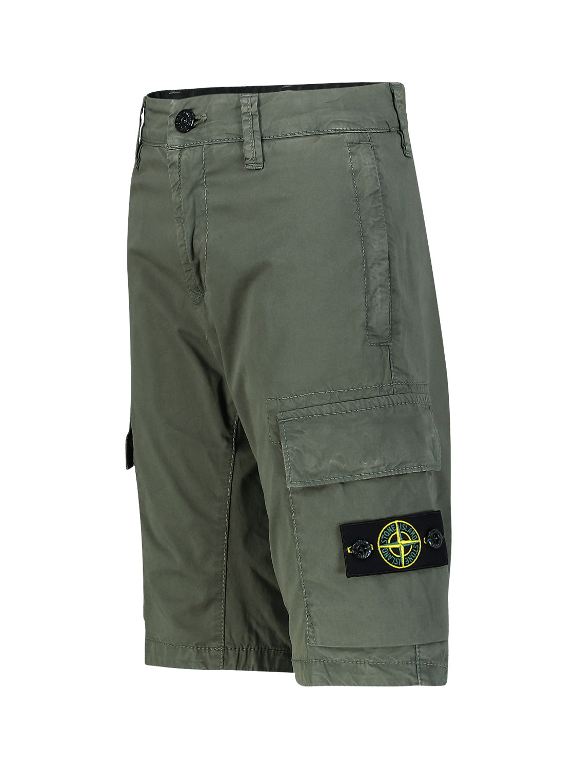 STONE ISLAND JUNIOR Kids Shorts Olive Green in Olive Green 6902919322-4.jpg | NICKIS.com