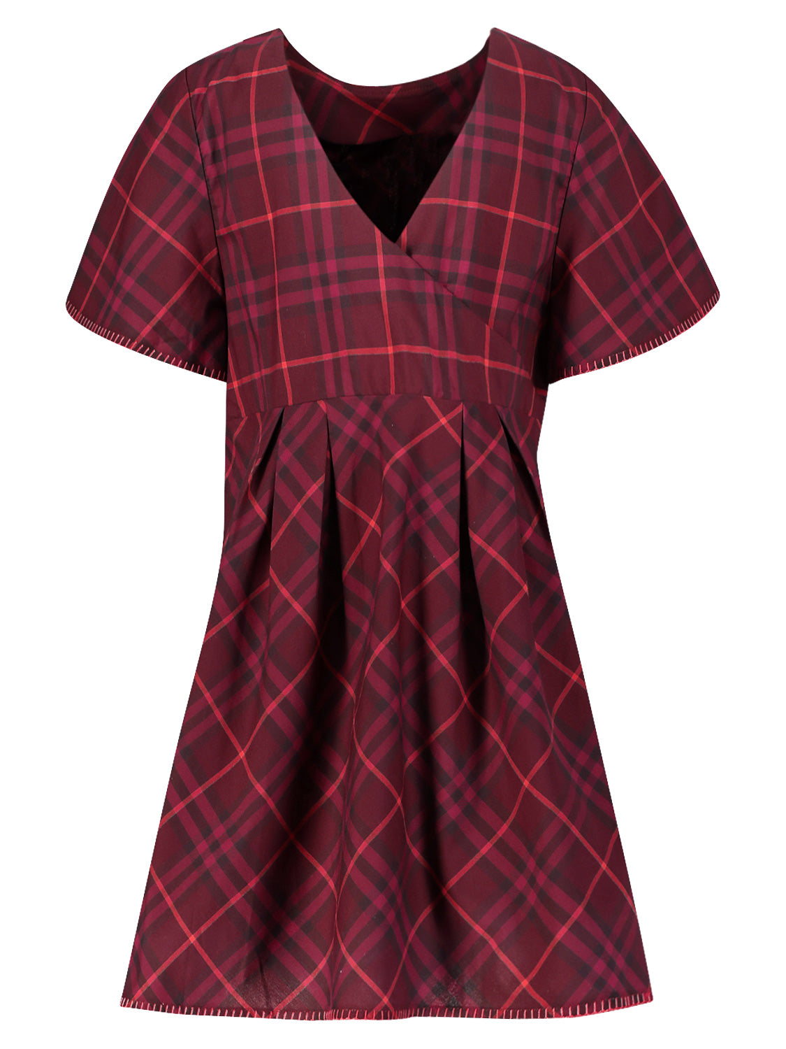 Burberry Kids dress Gia Burgundy in Burgundy 6902985846-5.jpg | NICKIS.com