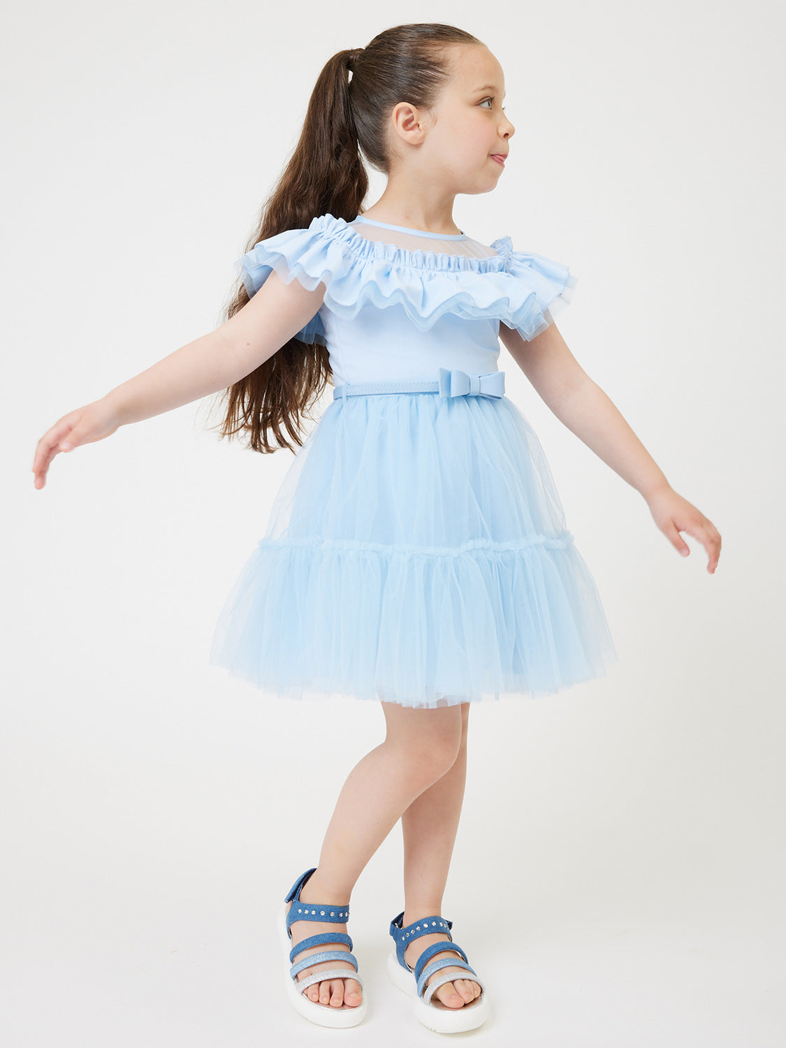 Monnalisa Kids dress Blue in Blue 6902995976-2.jpg | NICKIS.com