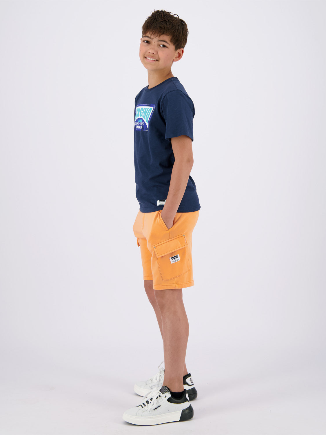 Vingino Kids Sweatshorts Rolfi Orange in Orange 6903168720-8.jpg | NICKIS.com