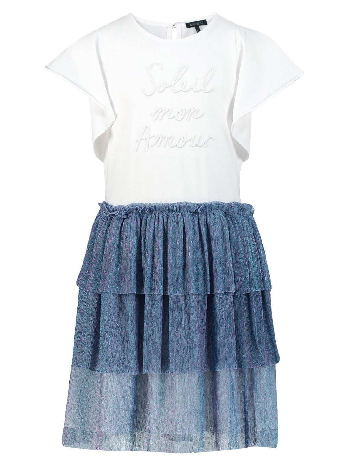 IKKS Kids dress White in White 6903365650-1.jpg | NICKIS.com