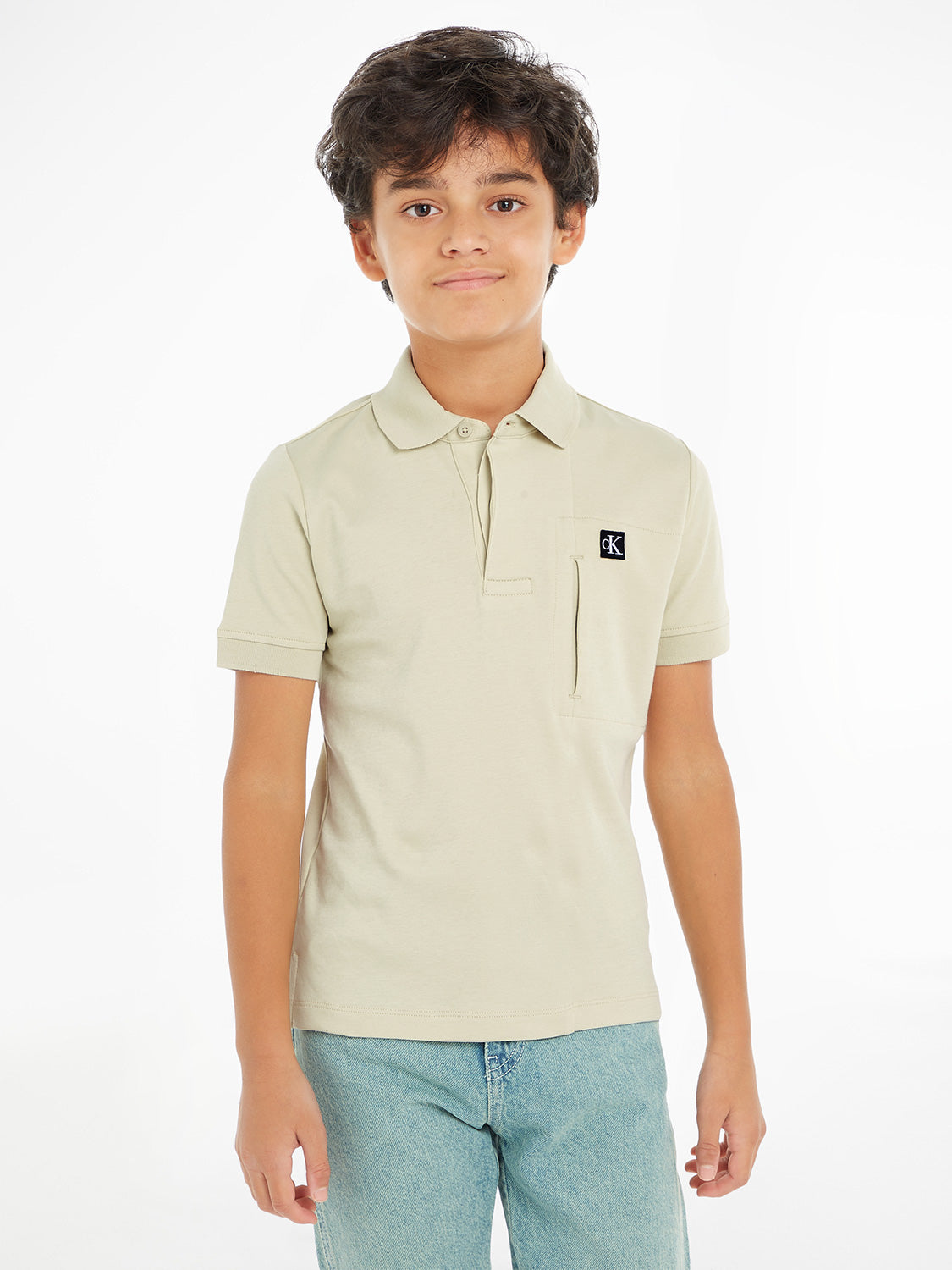 Calvin Klein Kids Polo Shirt Beige in Beige 6903832239-2.jpg | NICKIS.com