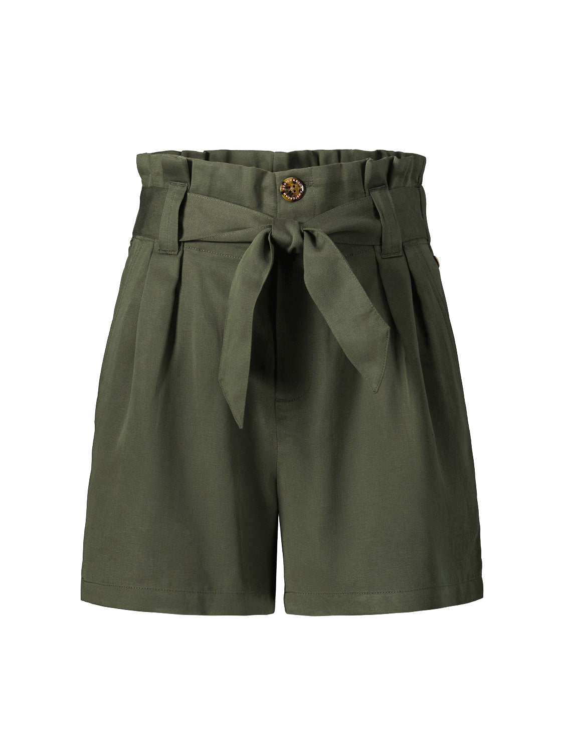 Scotch & Soda Kids Shorts High-rise paper bag Olive Green in Olive Green 6903882770-1.jpg | NICKIS.com