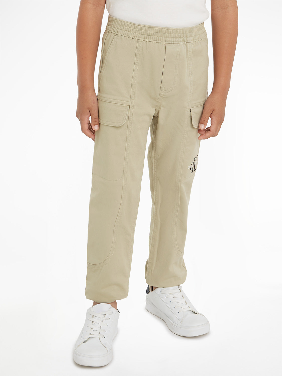 Calvin Klein Kids Cargo Trousers Sateen Cargo Beige in Beige 6903906058-2.jpg | NICKIS.com