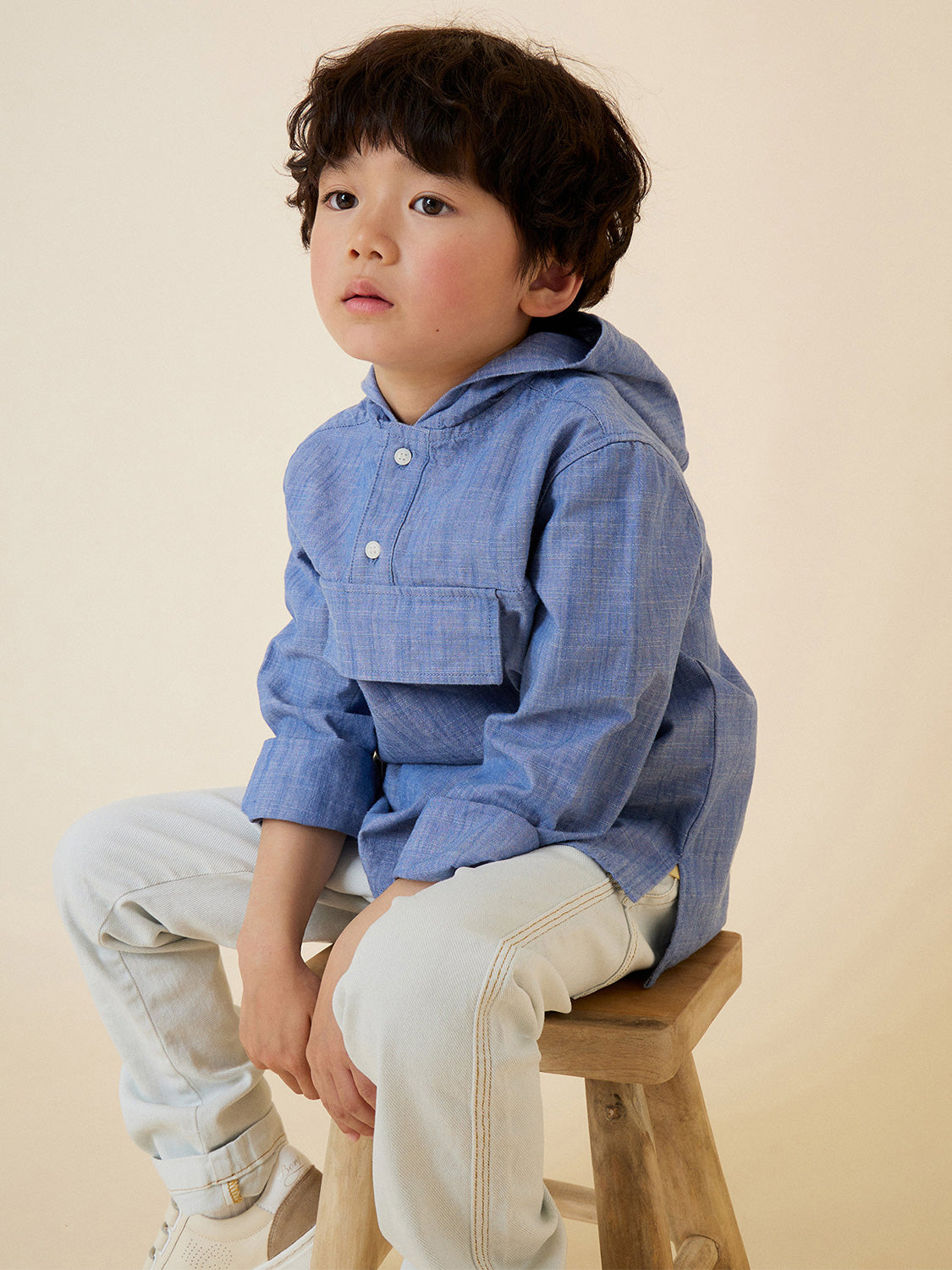 Bonpoint Kids shirt Franck Blue in Blue 6903985752-2.jpg | NICKIS.com