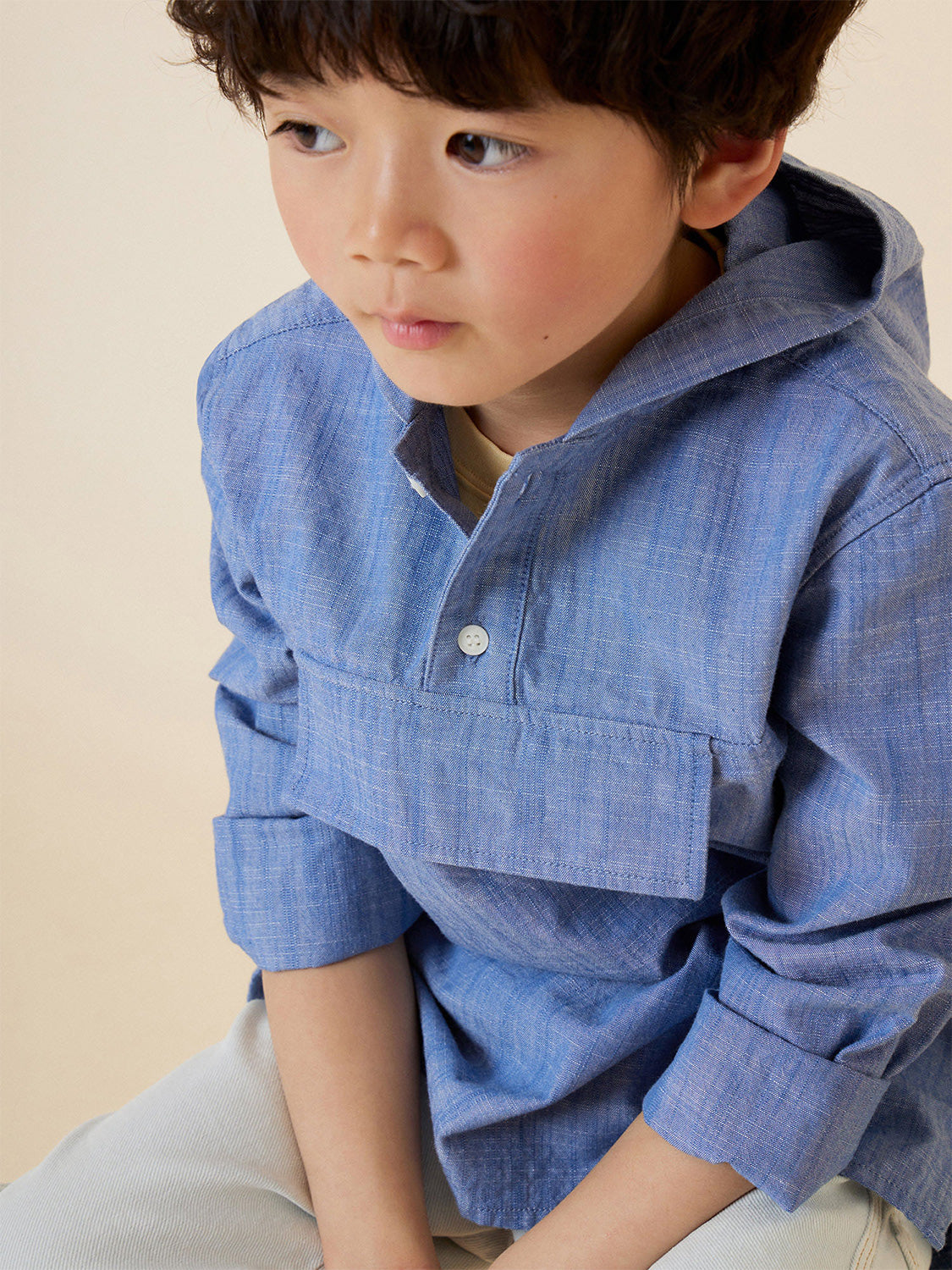 Bonpoint Kids shirt Franck Blue in Blue 6903985752-8.jpg | NICKIS.com