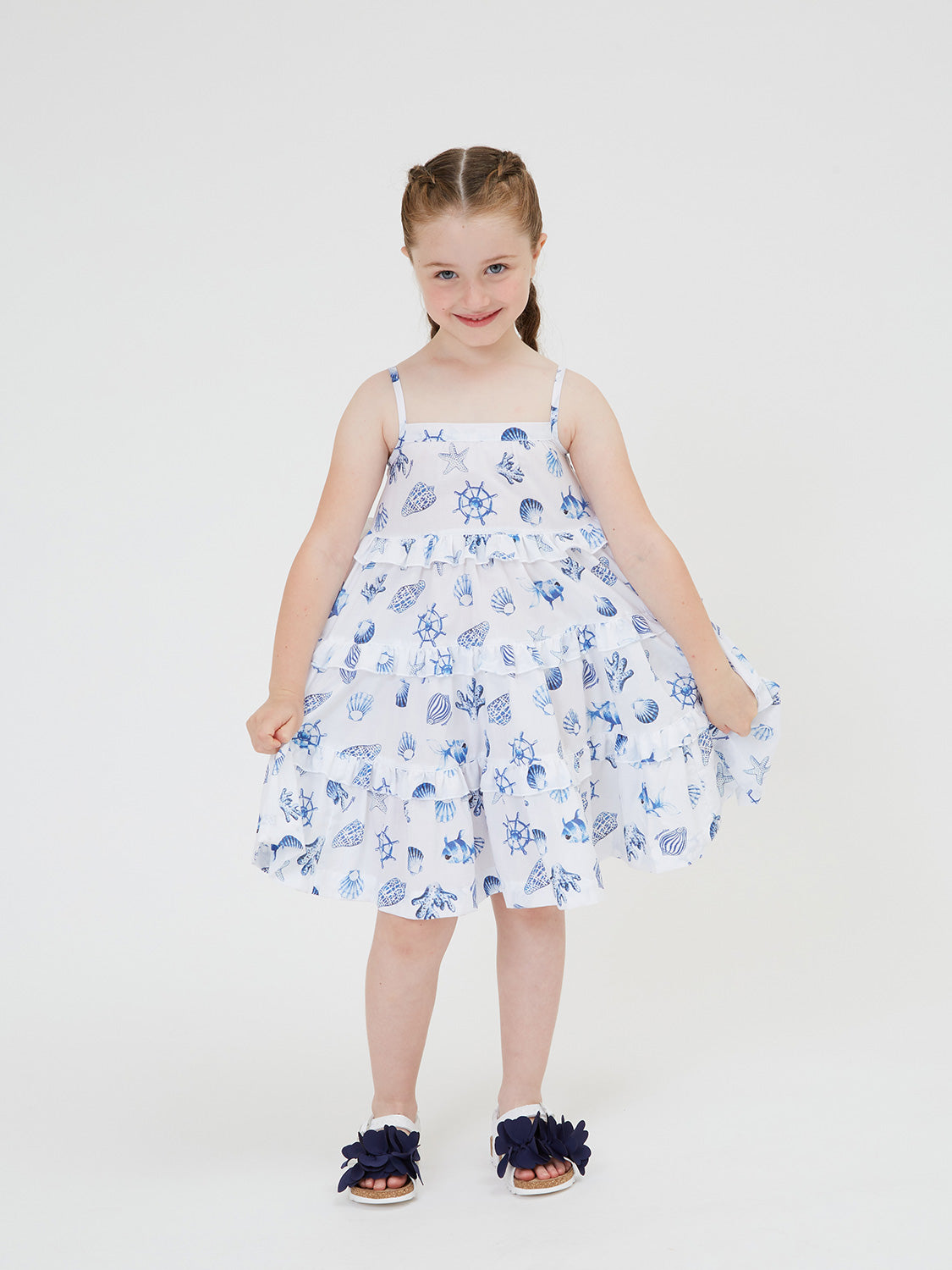 Monnalisa Kids dress White in White 6904048232-2.jpg | NICKIS.com