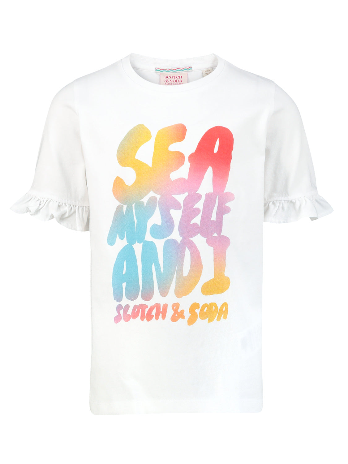 Scotch & Soda Kids t-shirt White in White 6904147965-1.jpg | NICKIS.com