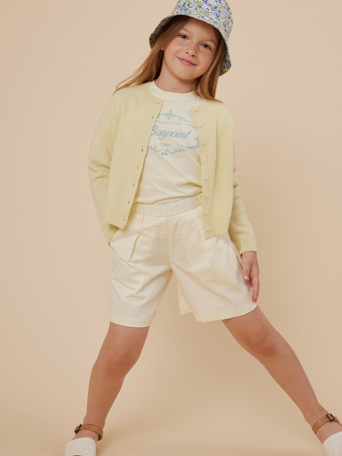 Bonpoint Kids Shorts Courtney Yellow in Yellow 6904176600-2.jpg | NICKIS.com