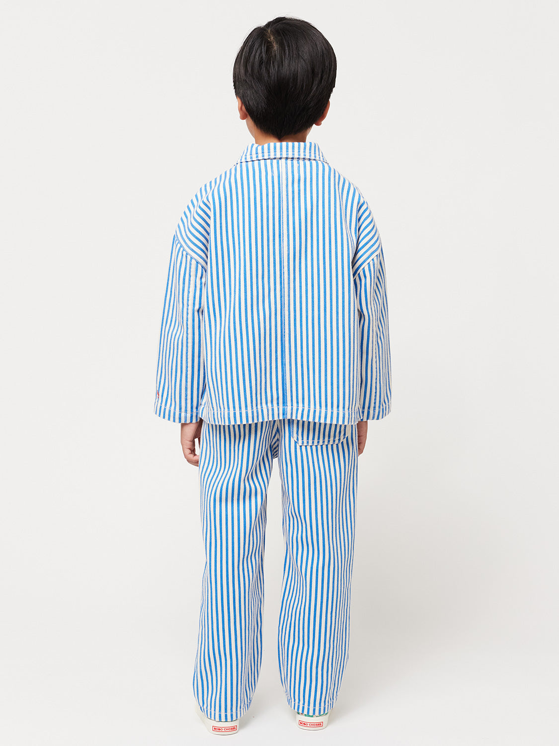 Bobo Choses Kids jacket Striped Color Block Blue in Blue 6904433447-3.jpg | NICKIS.com