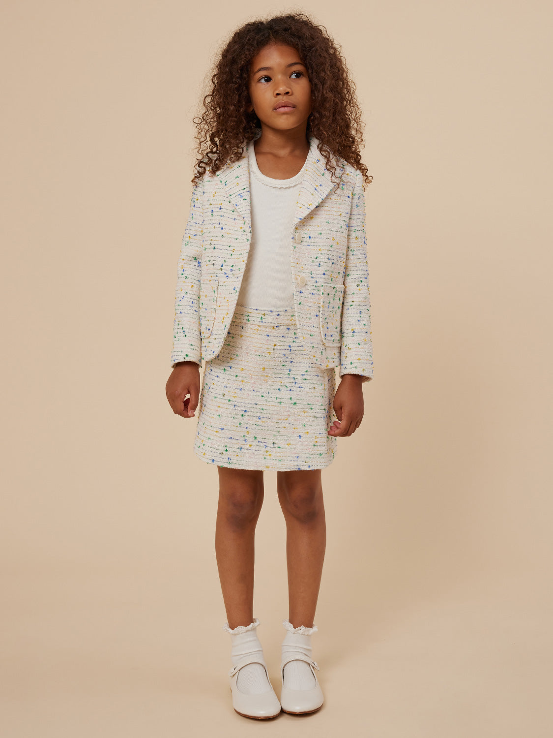 Bonpoint Kids skirt Tonka White in White 6904435499-2.jpg | NICKIS.com