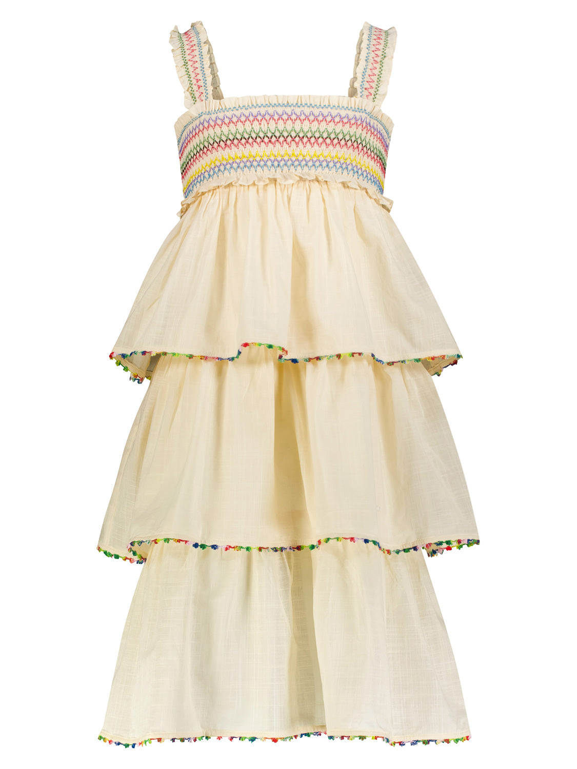 ZIMMERMANN Kids dress Junie Beige in Beige 6904630586-1.jpg | NICKIS.com