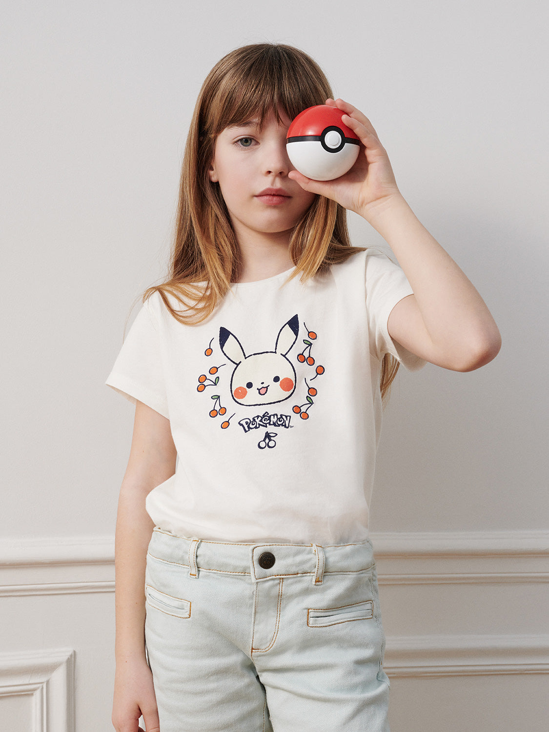 Bonpoint Kids t-shirt AADA | Pokémon Capsule White in White 6904709399-2.jpg | NICKIS.com