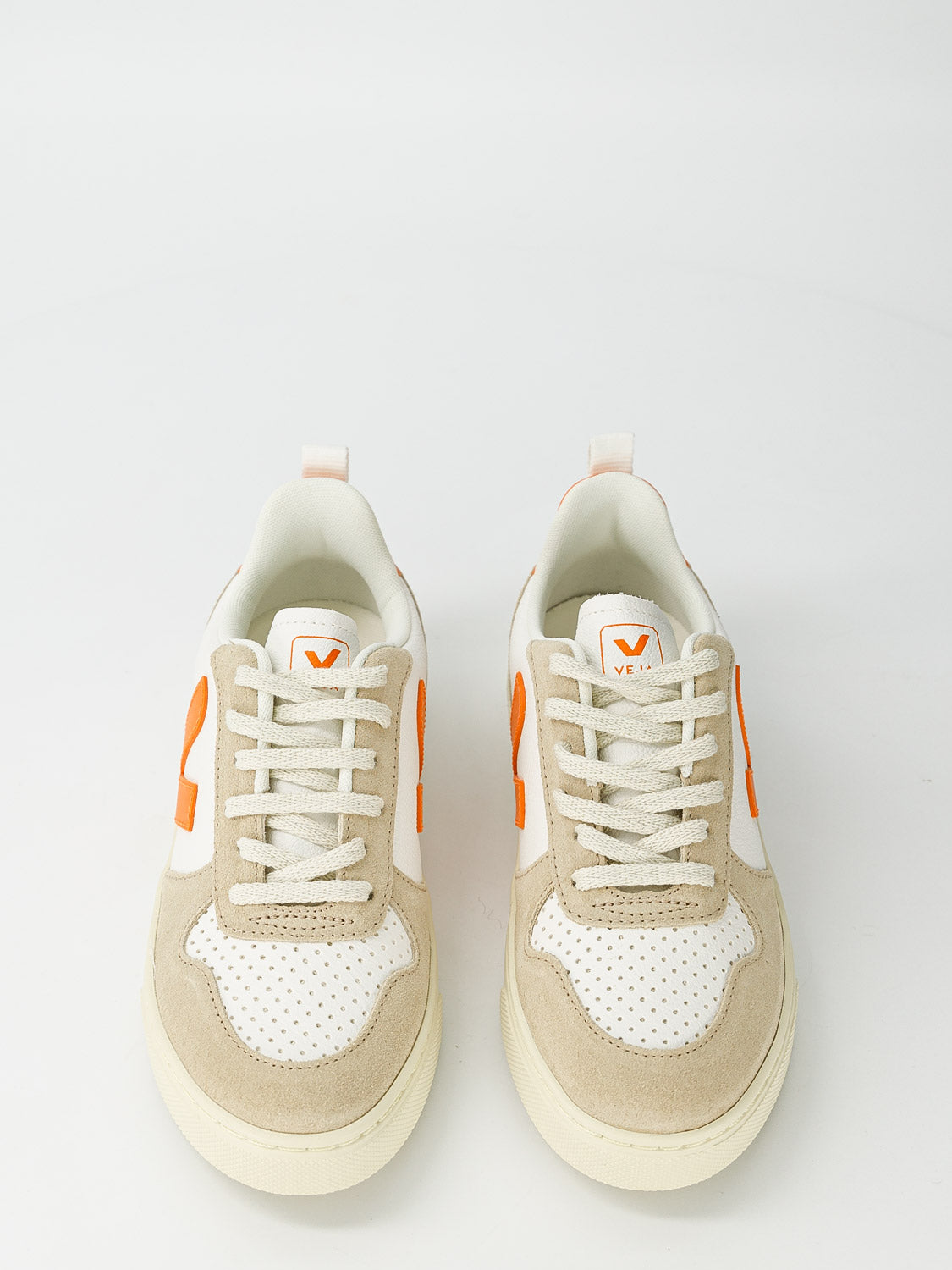 Veja Kids sneakers Small V-10 Laces White in White 6905020034-4.jpg | NICKIS.com