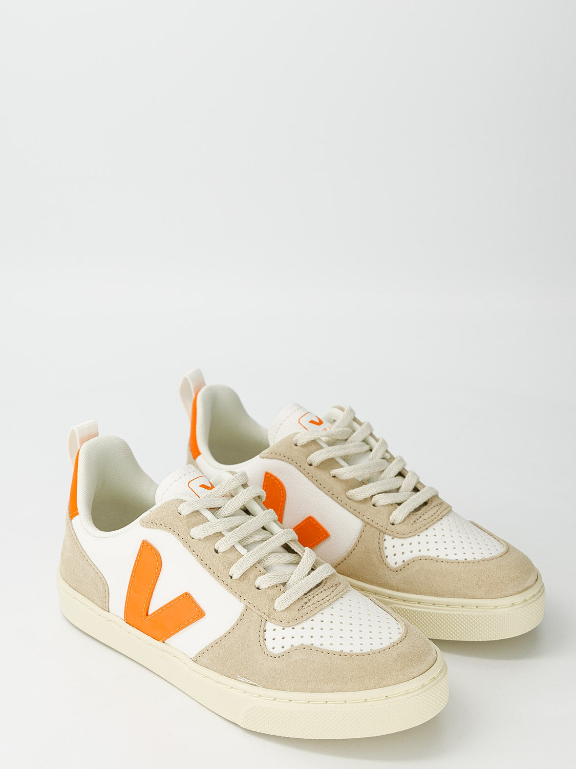 Veja Kids sneakers Small V-10 Laces White in White 6905020034-5.jpg | NICKIS.com