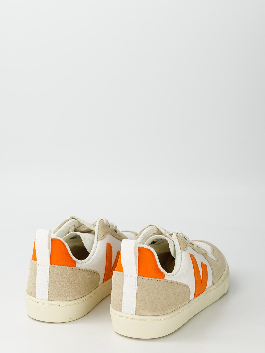 Veja Kids sneakers Small V-10 Laces White in White 6905020034-6.jpg | NICKIS.com