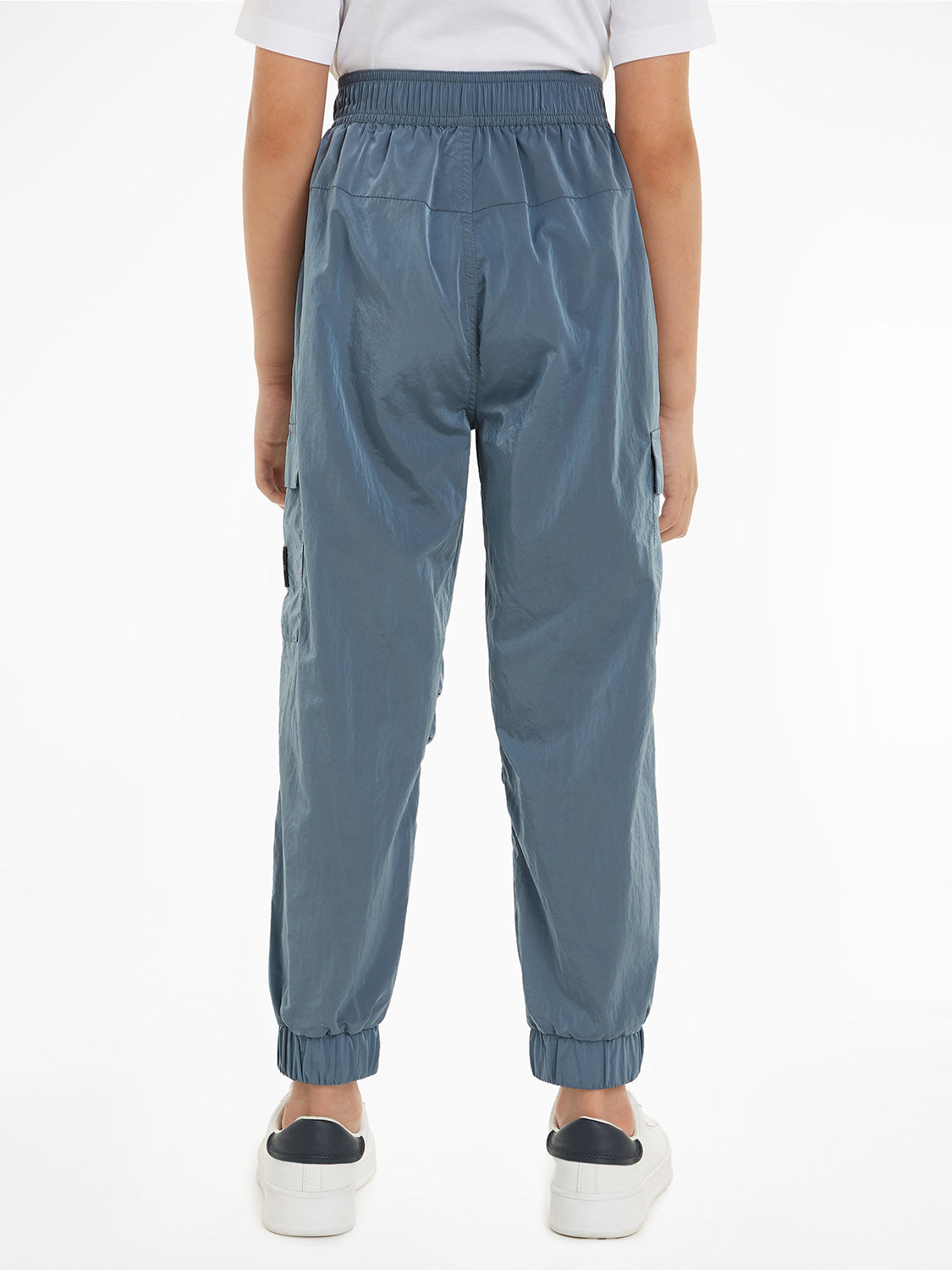 Calvin Klein Kids Cargo Trousers Structured Nylon Blue in Blue 6905123868-3.jpg | NICKIS.com