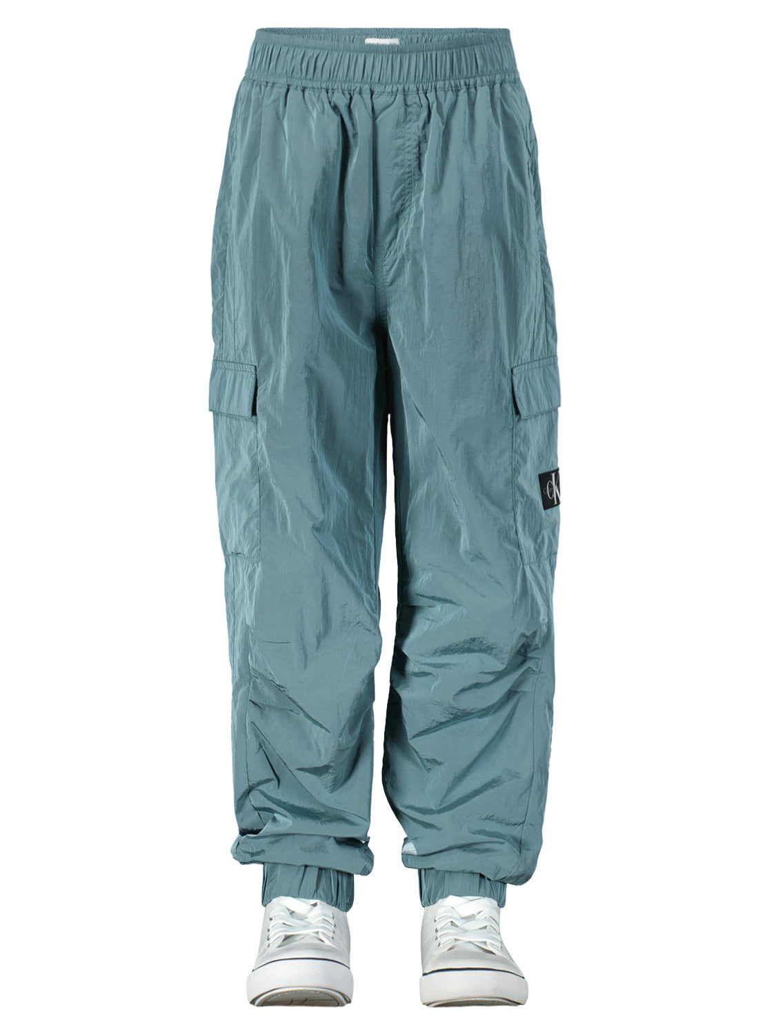 Calvin Klein Kids Cargo Trousers Structured Nylon Blue in Blue 6905123868-4.jpg | NICKIS.com