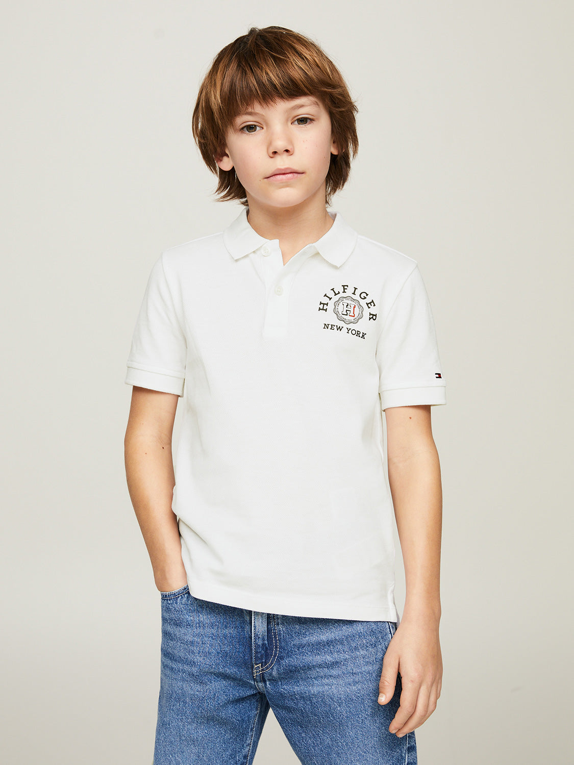 Tommy Hilfiger Kids Polo Shirt White in White 6905176479-2.jpg | NICKIS.com