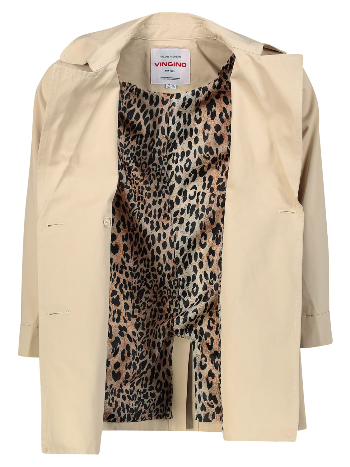 Vingino Kids Trenchcoat Tuva Beige in Beige 6905201927-6.jpg | NICKIS.com