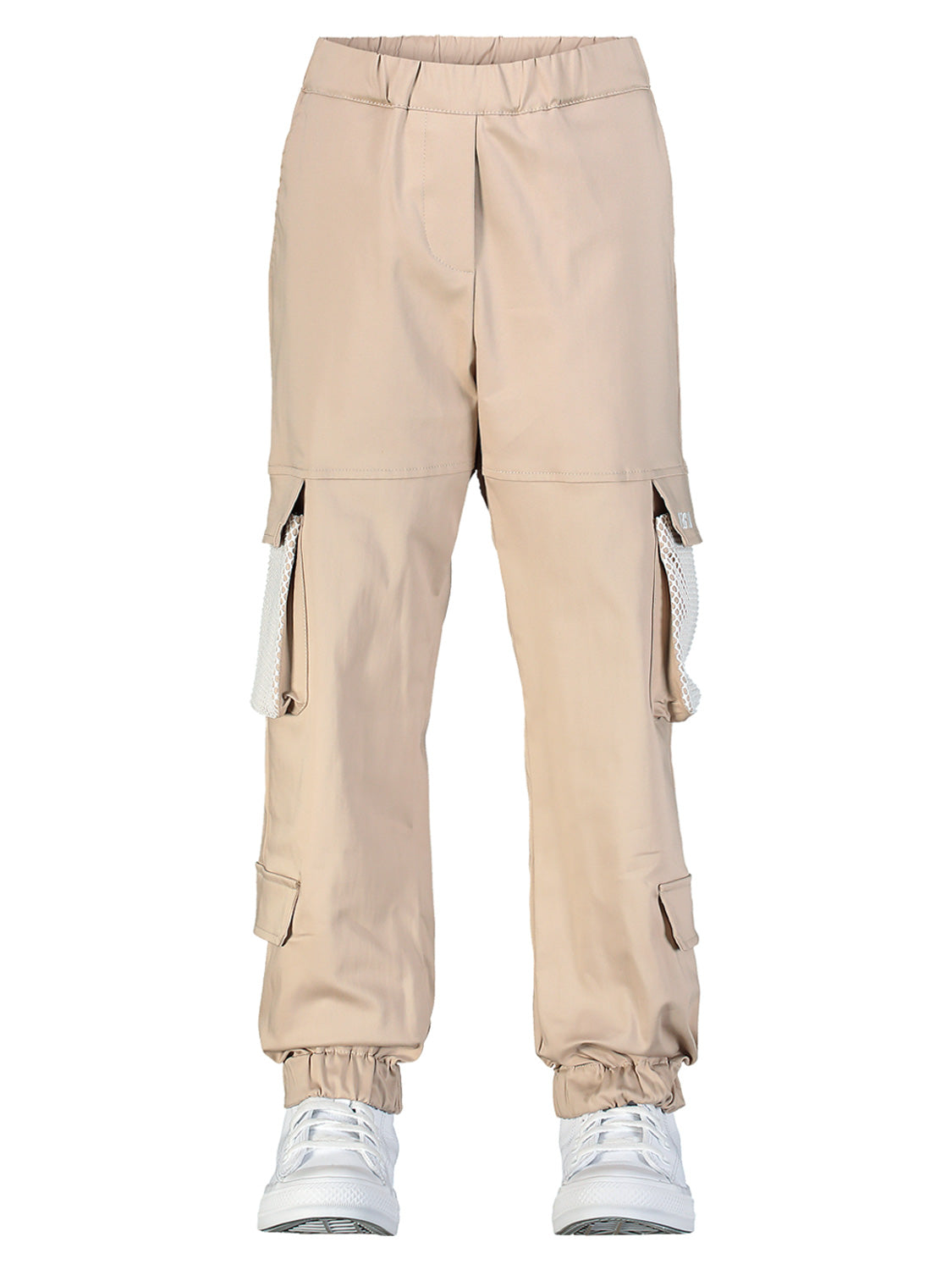 MSGM Kids Cargo Trousers Beige in Beige 6905255002-4.jpg | NICKIS.com