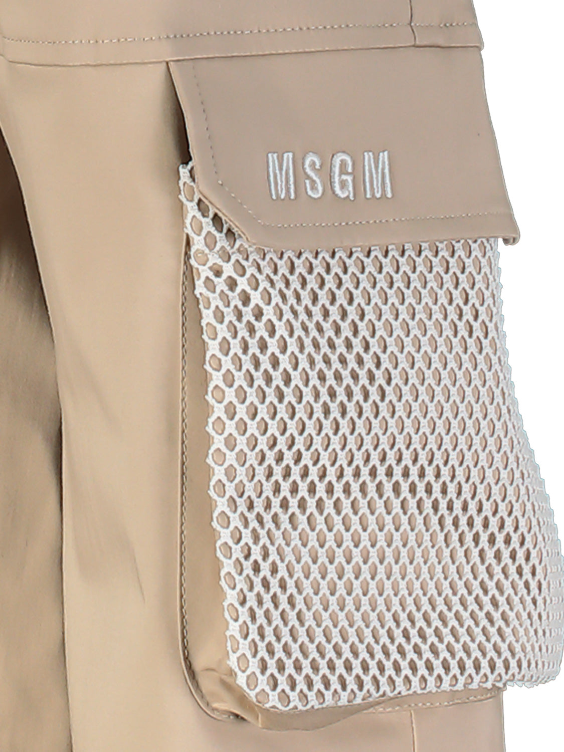 MSGM Kids Cargo Trousers Beige in Beige 6905255002-7.jpg | NICKIS.com