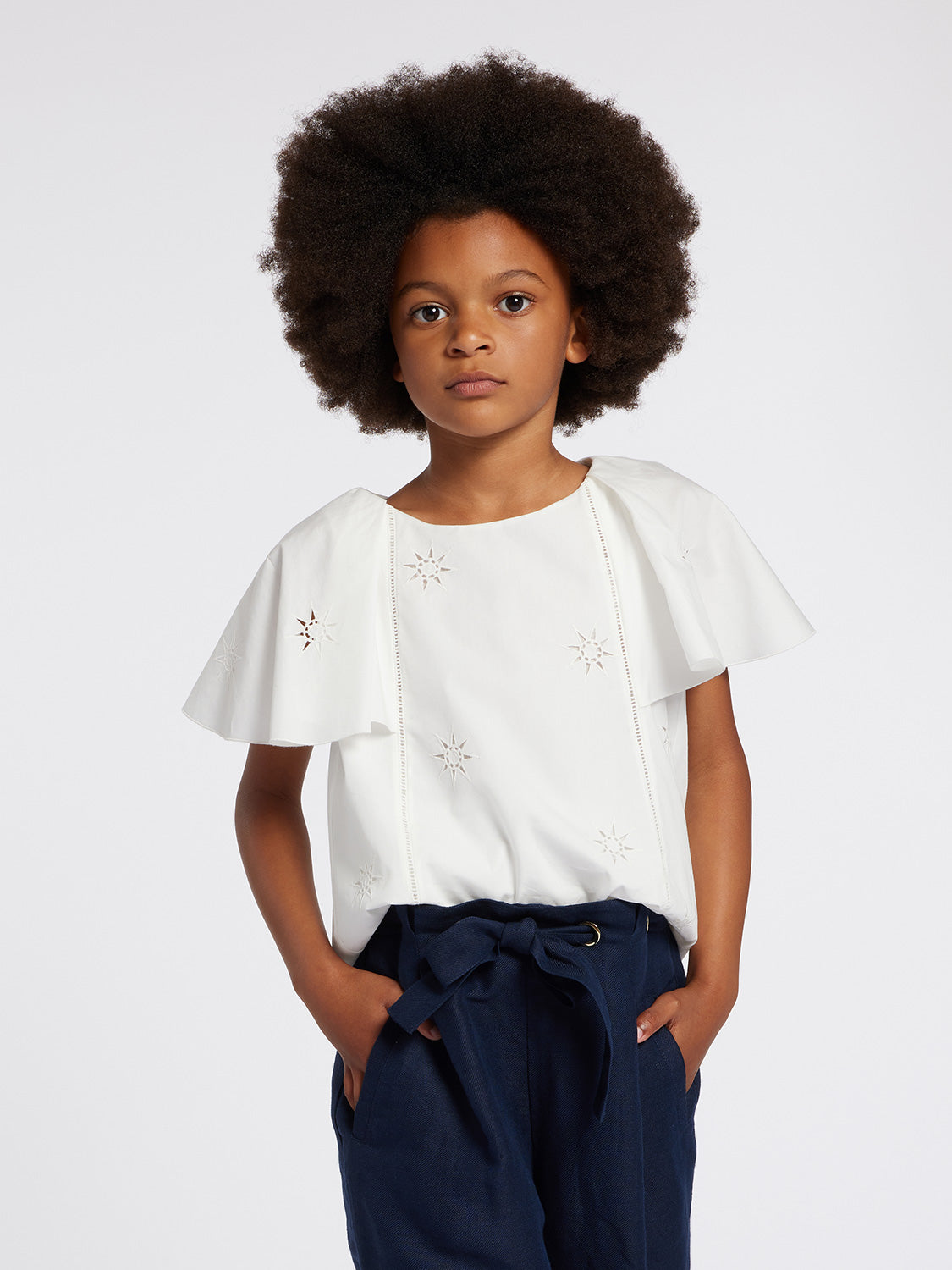 Chloé Kids blouse White in White 6905331017-2.jpg | NICKIS.com