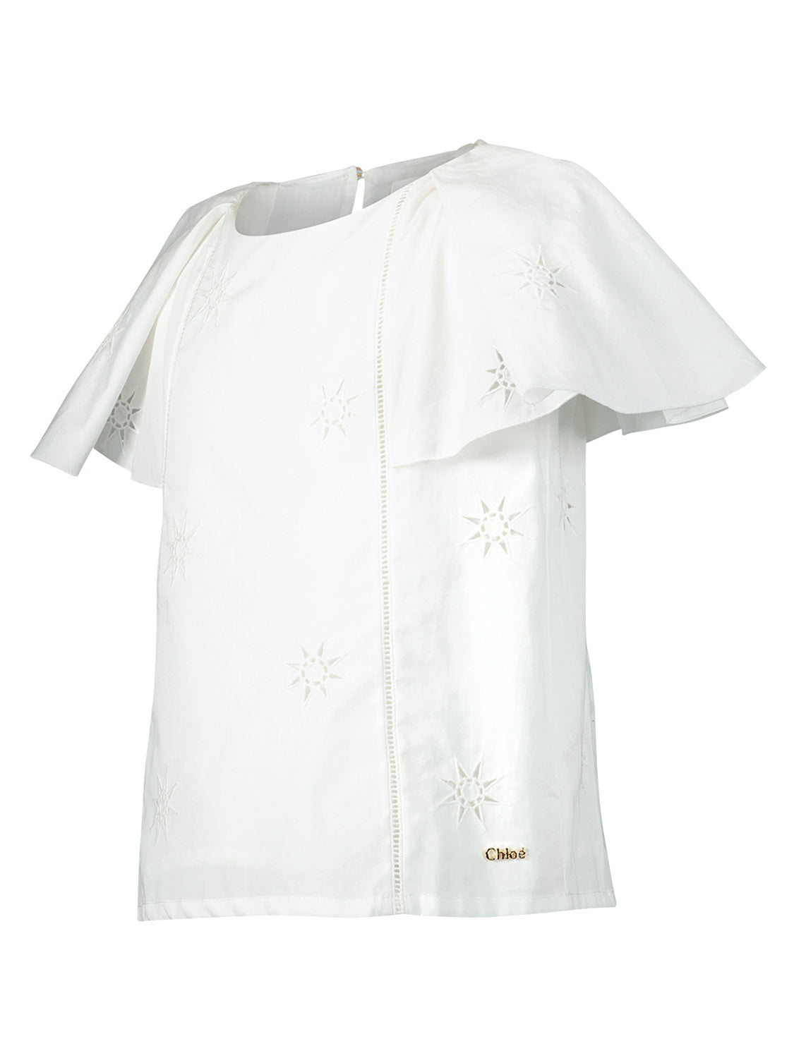 Chloé Kids blouse White in White 6905331017-4.jpg | NICKIS.com