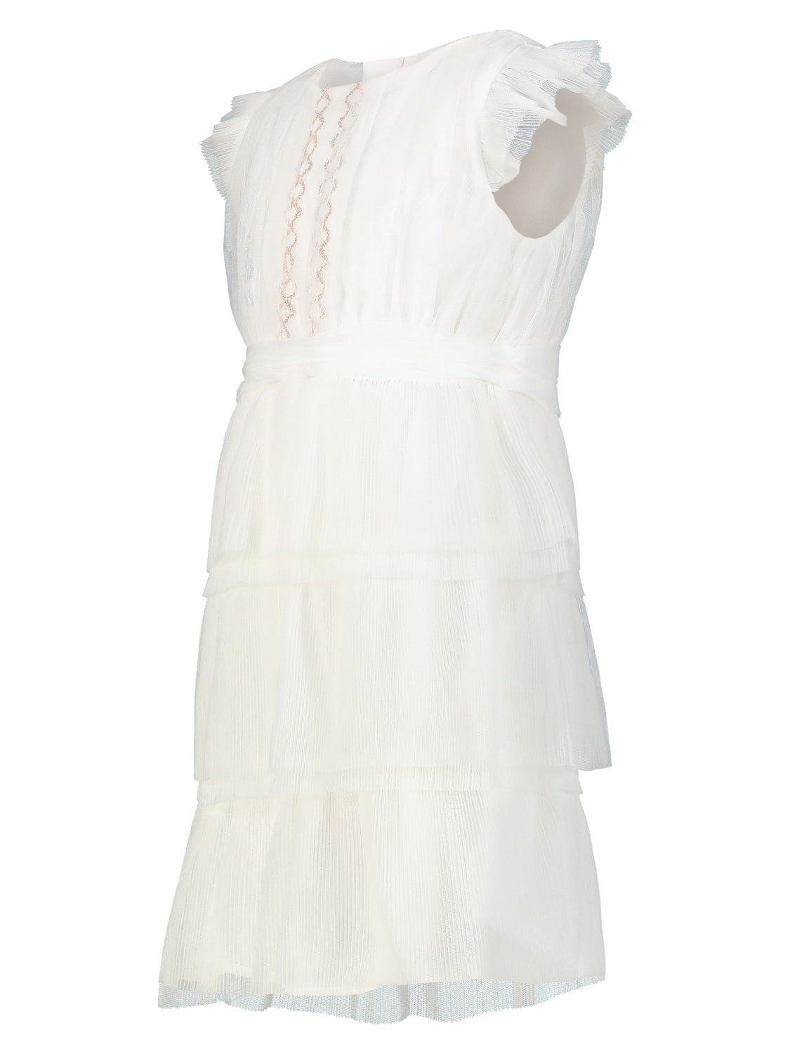 Mayoral Kids dress White in White 6905420473-4.jpg | NICKIS.com