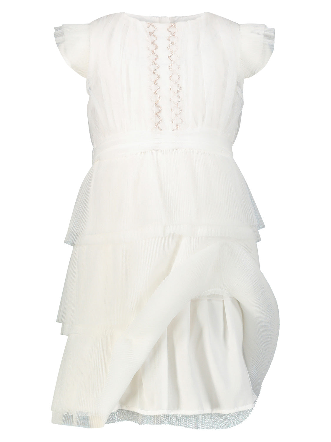 Mayoral Kids dress White in White 6905420473-6.jpg | NICKIS.com