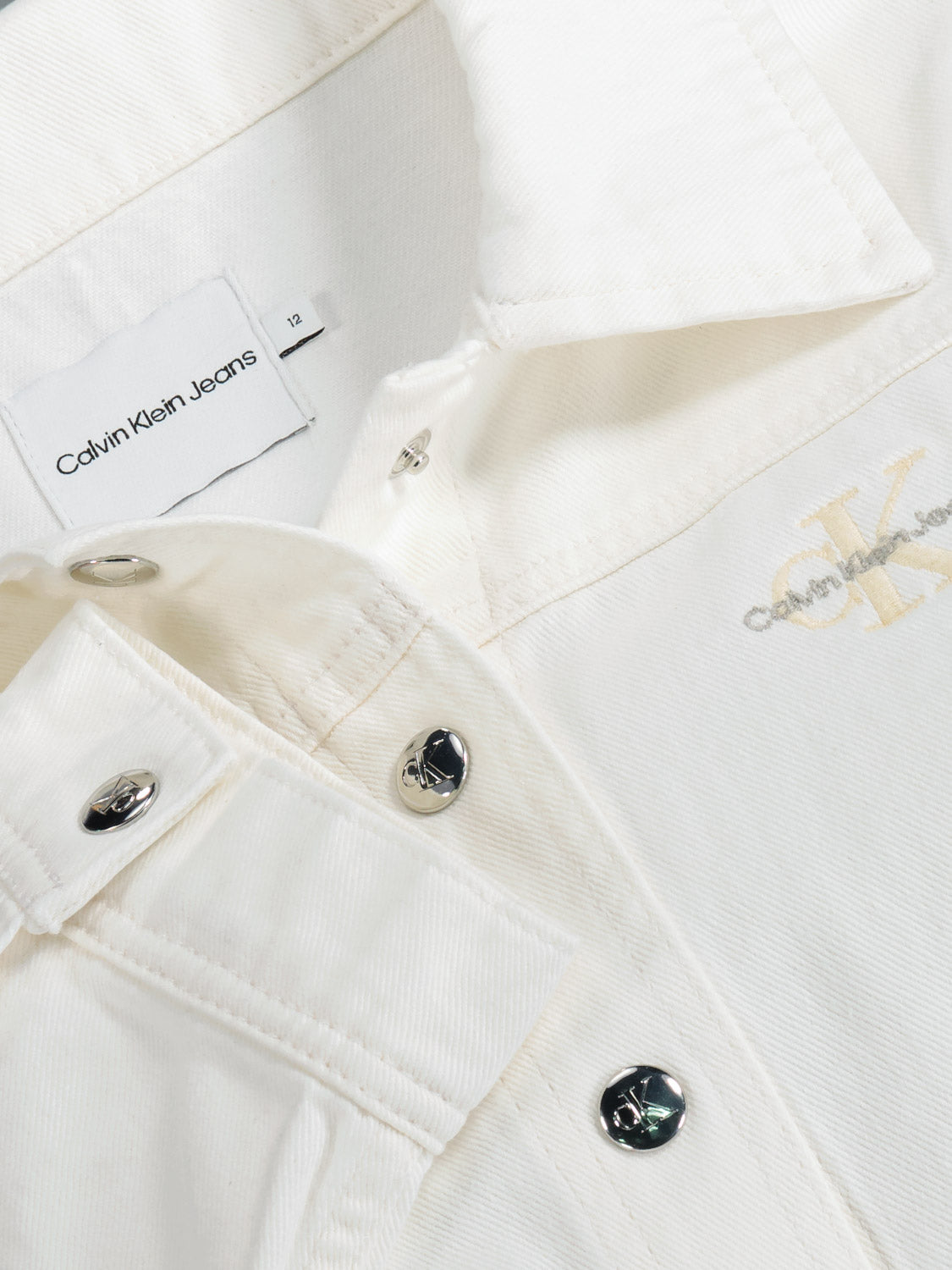 Calvin Klein Kids jacket White Button Denim White in White 6905440927-6.jpg | NICKIS.com