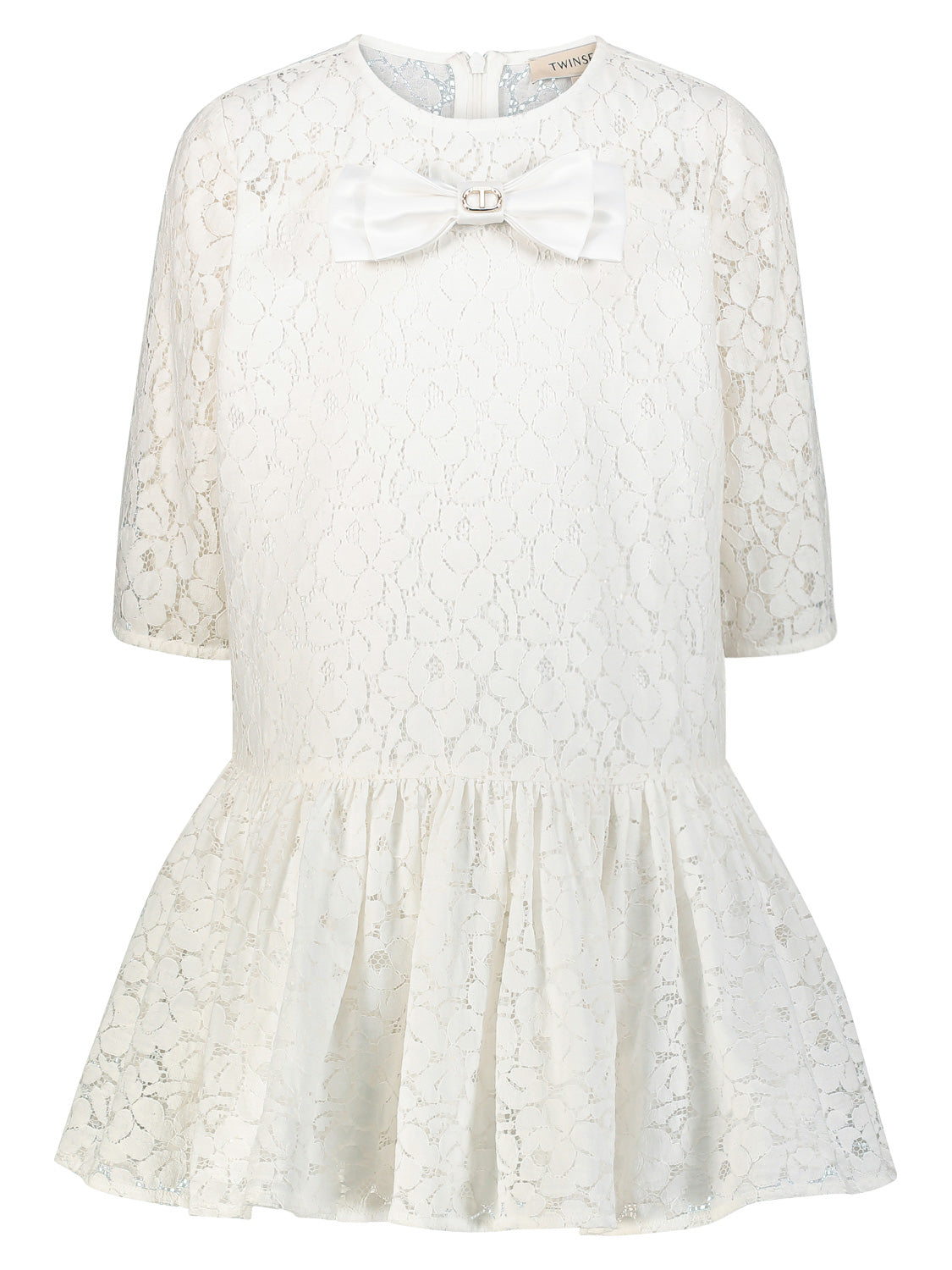 TWINSET Kids dress White in White 6905452278-1.jpg | NICKIS.com