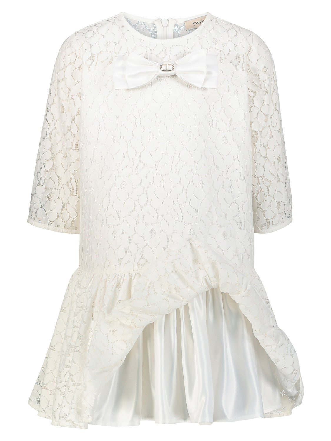 TWINSET Kids dress White in White 6905452278-5.jpg | NICKIS.com