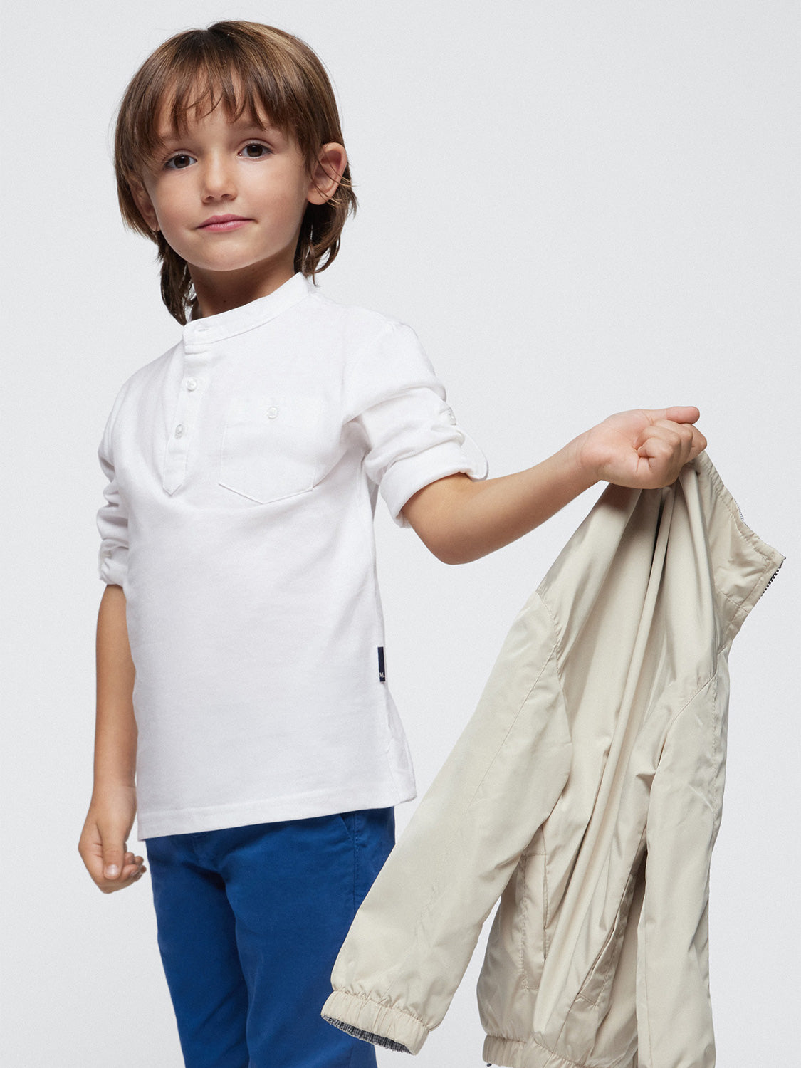 Mayoral Kids long-sleeve White in White 6905534423-2.jpg | NICKIS.com