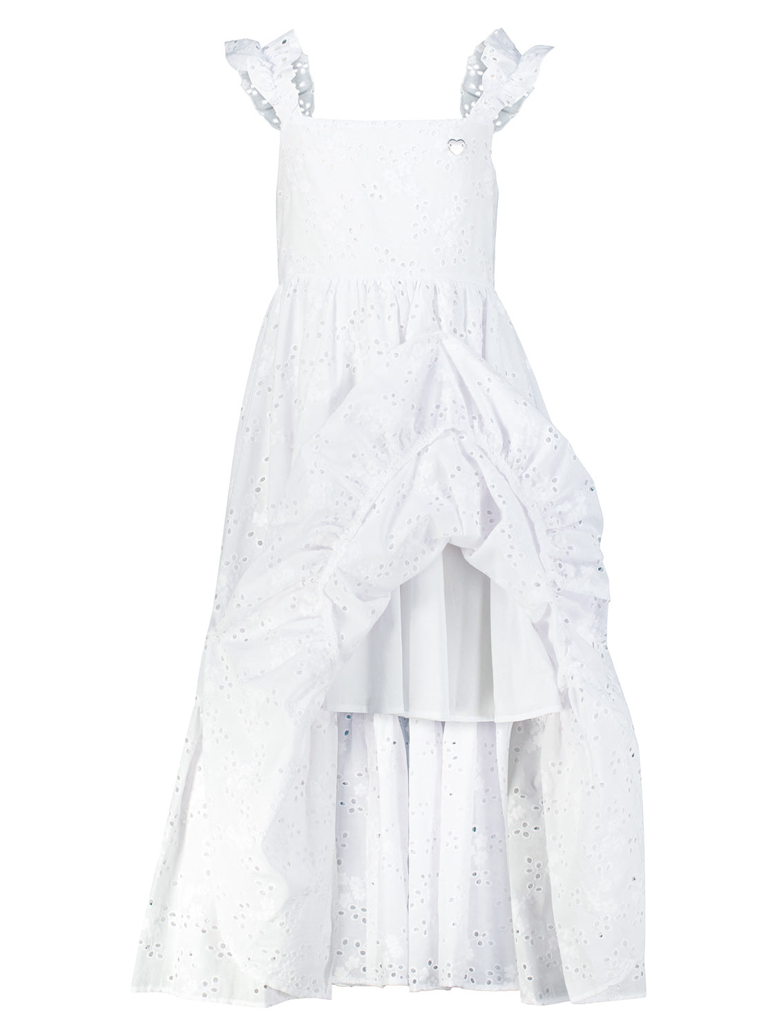 Monnalisa Kids dress White in White 6905647328-6.jpg | NICKIS.com