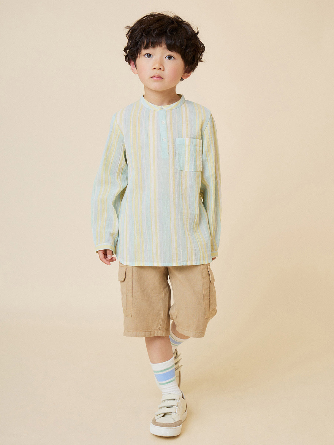 Bonpoint Kids shirt Artiste Mint Green in Mint Green 6905729813-2.jpg | NICKIS.com