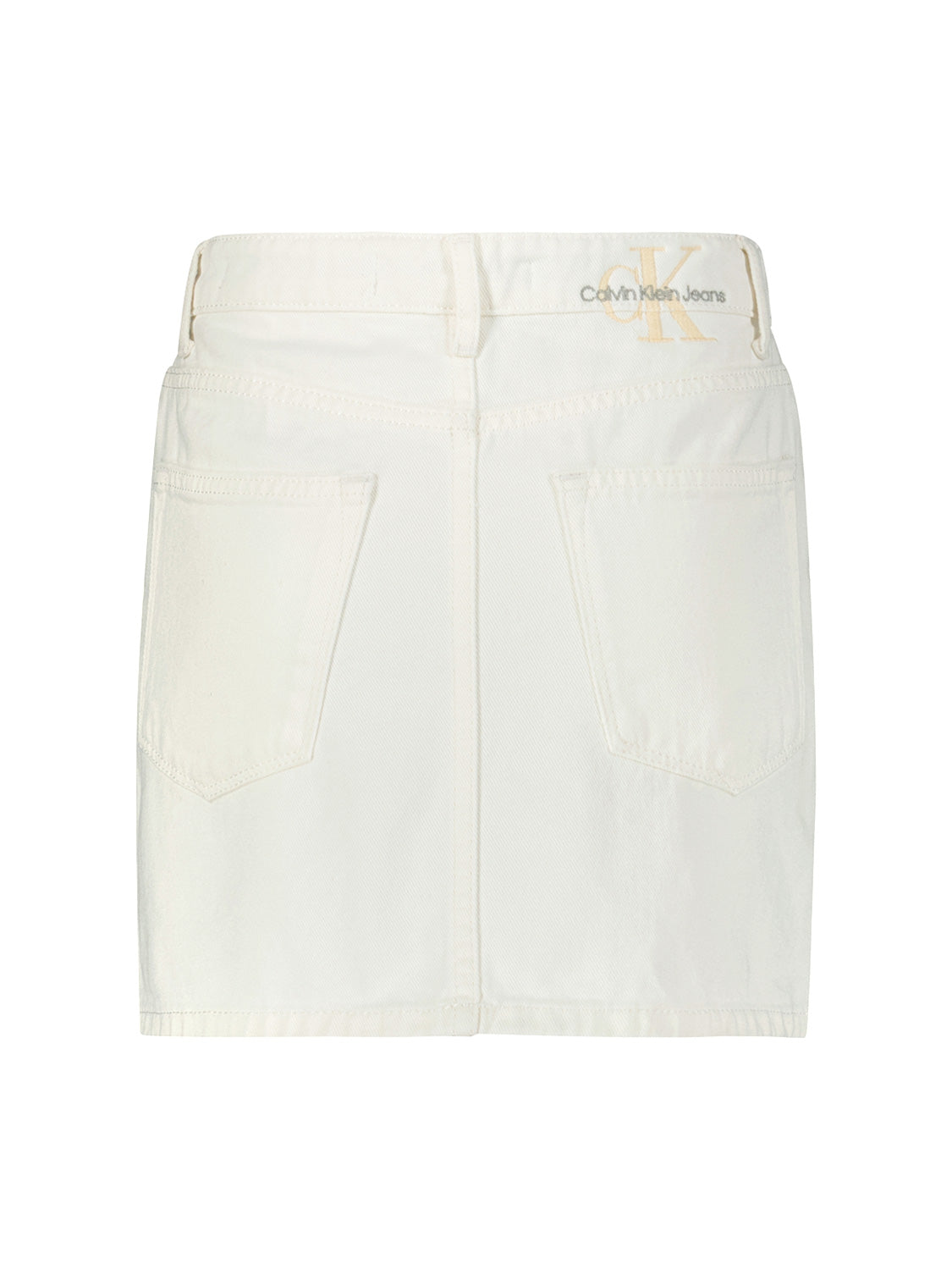 Calvin Klein Kids skirt White Button Denim White in White 6905849427-5.jpg | NICKIS.com