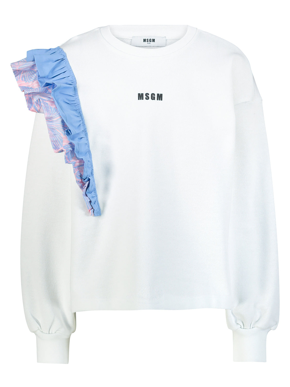 MSGM Kids Sweatshirt White in White 6905872077-1.jpg | NICKIS.com