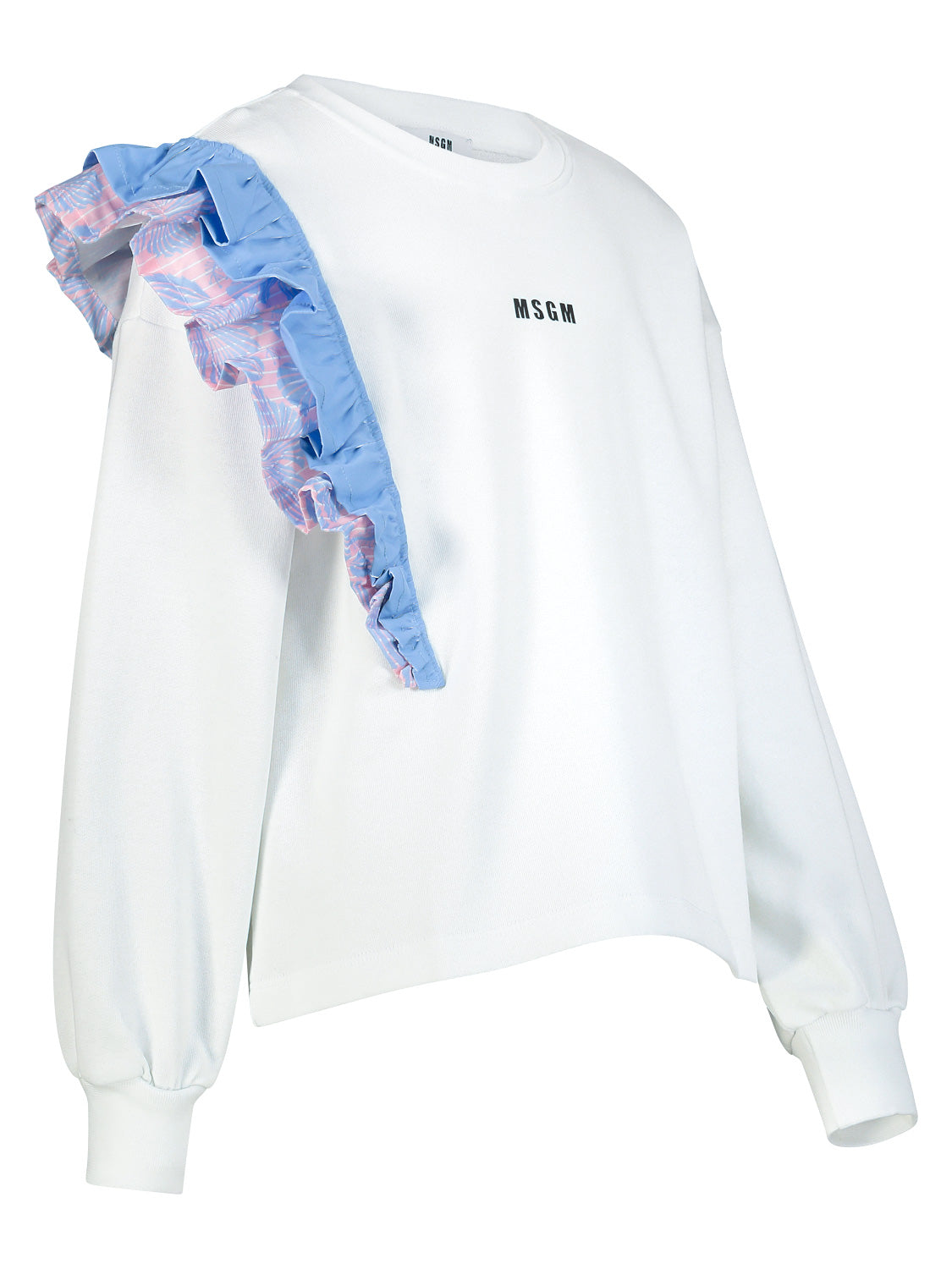 MSGM Kids Sweatshirt White in White 6905872077-4.jpg | NICKIS.com