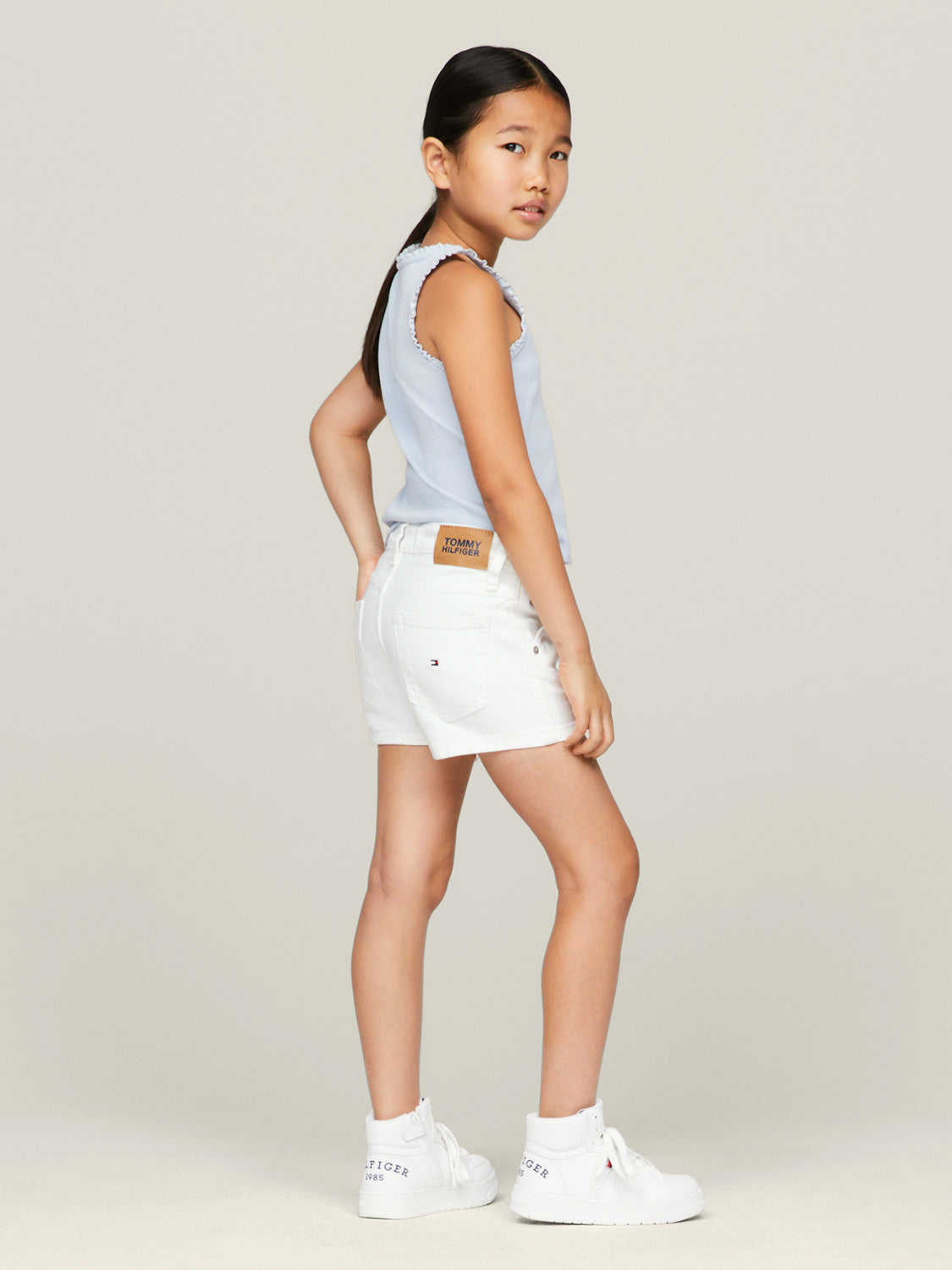 Tommy Hilfiger Kids Shorts Girlfriend White White in White 6905881596-3.jpg | NICKIS.com