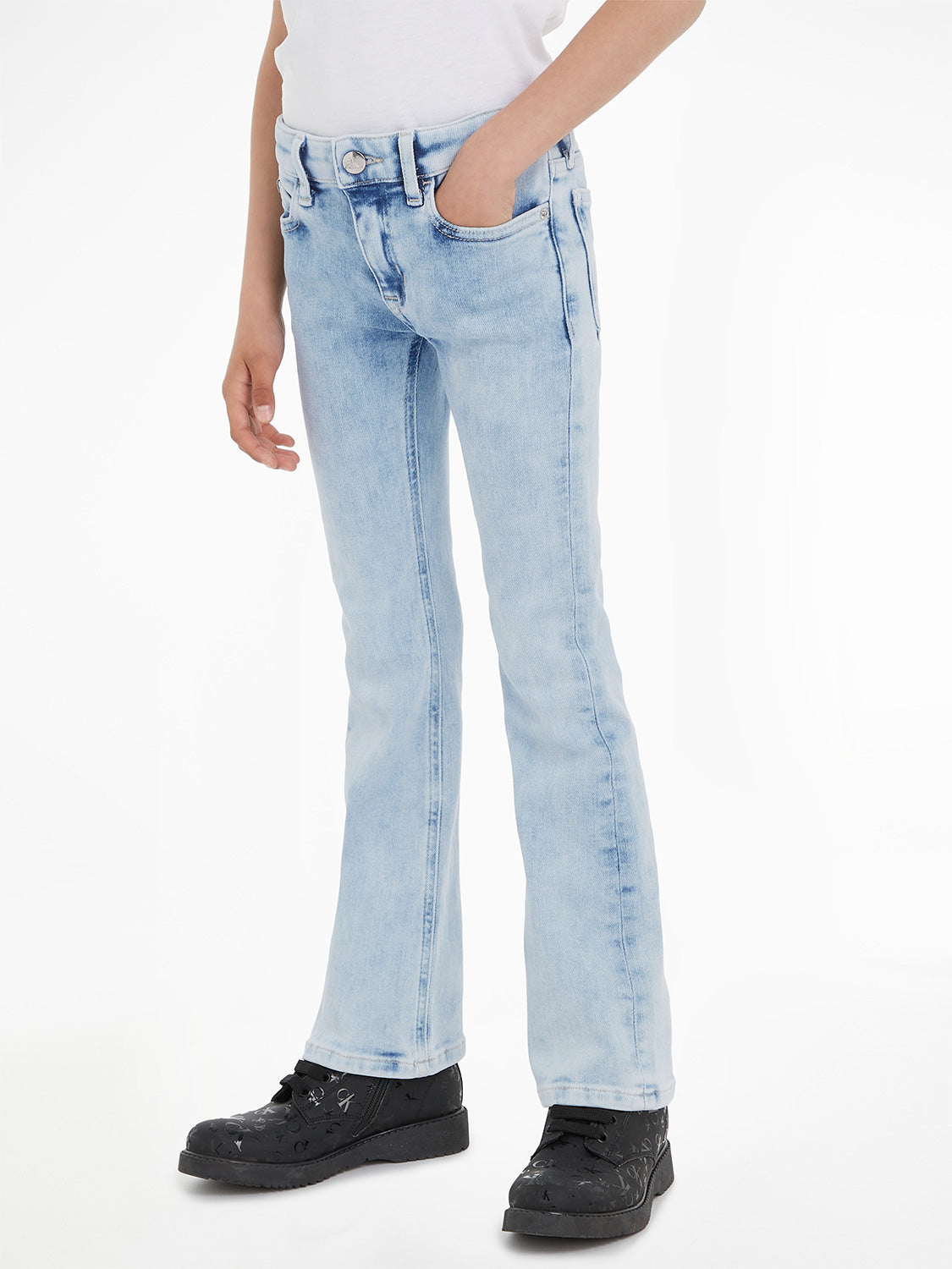 Calvin Klein Kids jeans Flare Optic Blue in Blue 6906075606-2.jpg | NICKIS.com