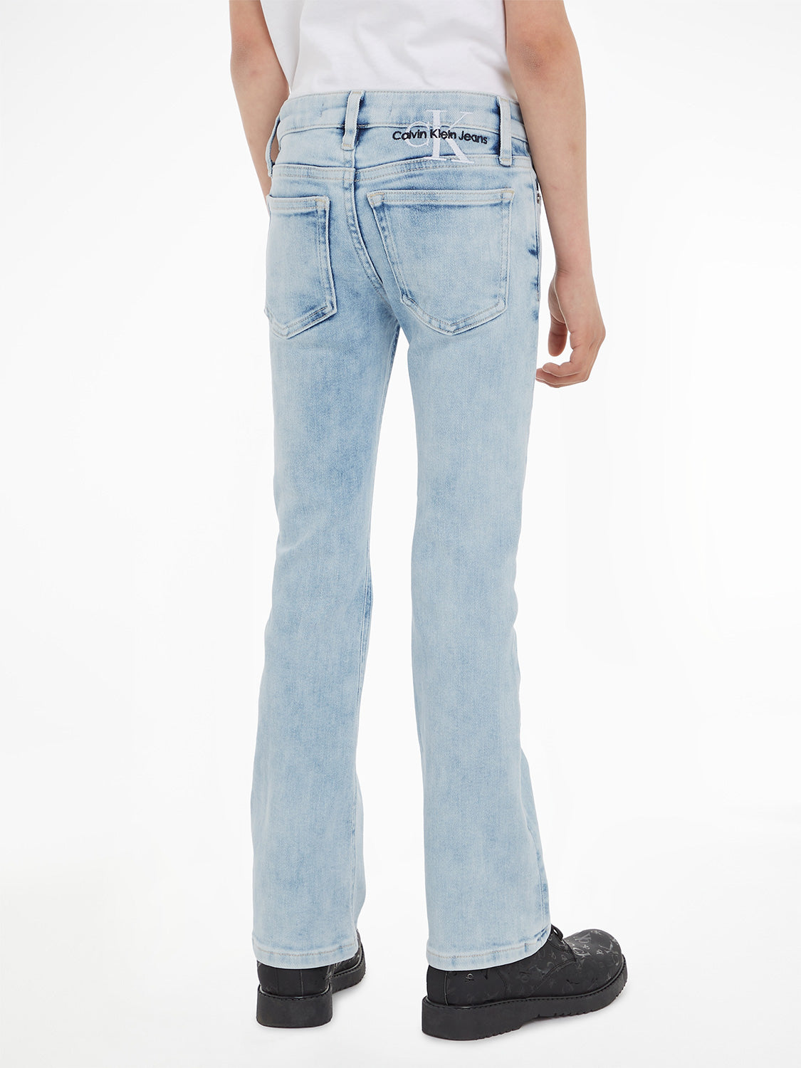 Calvin Klein Kids jeans Flare Optic Blue in Blue 6906075606-3.jpg | NICKIS.com