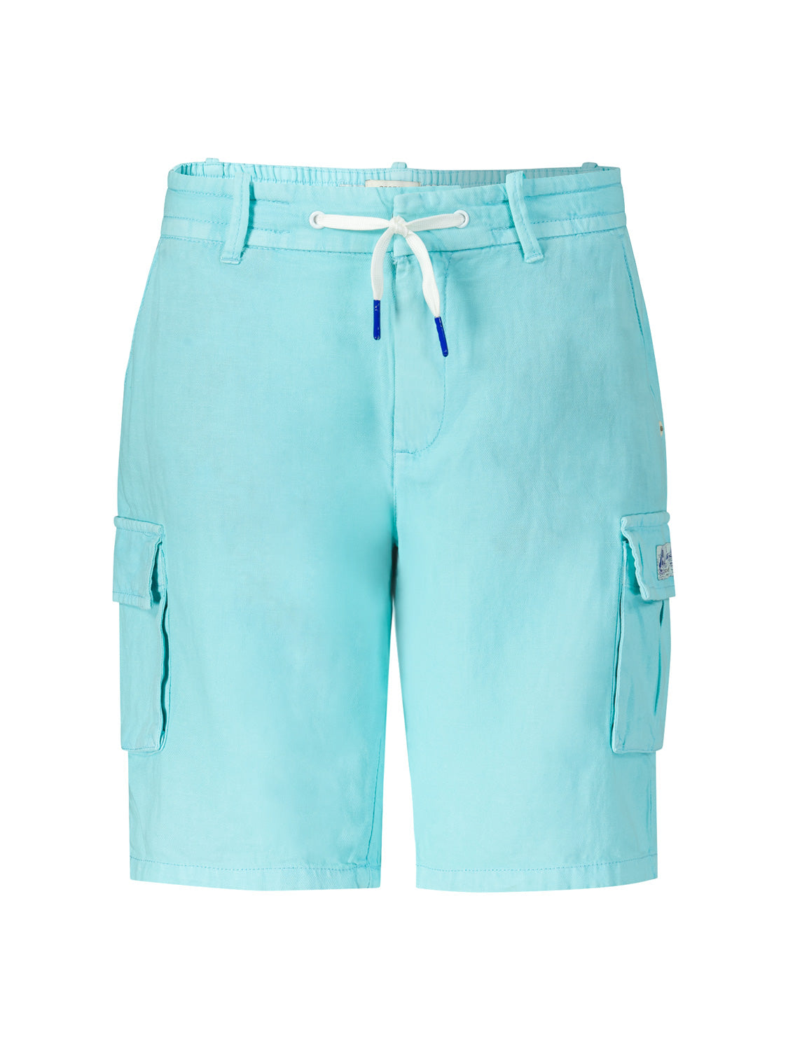 Scotch & Soda Kids Shorts Longer-length - Garment-dyed cotton linen cargo Blue in Blue 6906162012-1.jpg | NICKIS.com