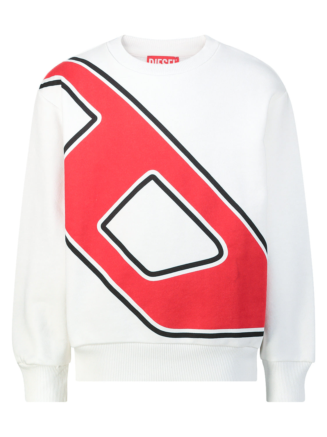 Diesel Kids Sweatshirt Sdave White in White 6906180987-1.jpg | NICKIS.com