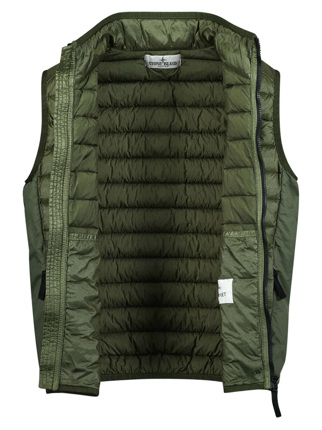 STONE ISLAND JUNIOR Kids vest Olive Green in Olive Green 6906569453-5.jpg | NICKIS.com