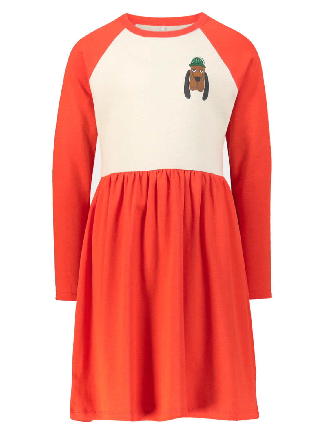 Mini Rodini Kids dress Bloodhound Orange in Orange 6906853801-1.jpg | NICKIS.com