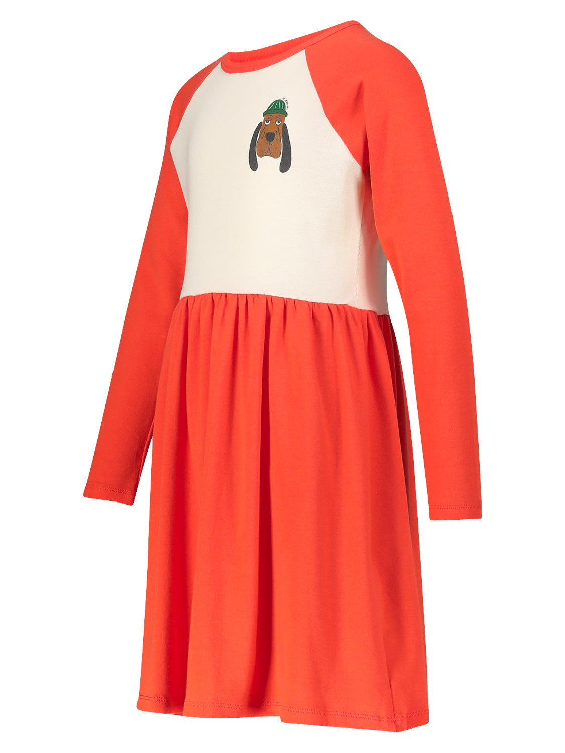 Mini Rodini Kids dress Bloodhound Orange in Orange 6906853801-4.jpg | NICKIS.com